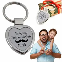 Prezent na Urodziny dla Niej dla Niego Breloki do kluczy Serce z Grawerem