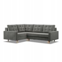 NAROŻNIK BLANK XL DUŻY JASNY SZARY KANAPA Rozkładana z Funkcją Spania