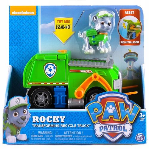 PSI PATROL TRANSFORMUJĄCA ŚMIECIARKA FIGURKA ROCKY na Arena.pl
