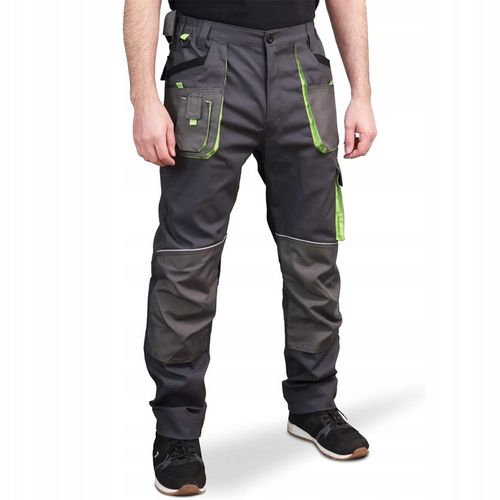 SPODNIE ROBOCZE MĘSKIE BOJÓWKI ELASTYCZNE WZMACNIANE STRETCH DO PASA BHP na Arena.pl