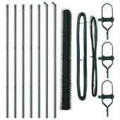 Ogrodzenie z słupkami Zielony 1.6 x 10 m Stal pokryta PCV