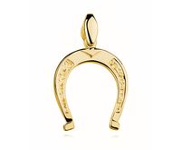 Elegancki pozłacany srebrny wisiorek gładka podkowa szczęścia podkówka srebro 925 KS0119G