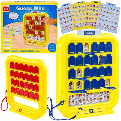 Gra Rodzinna Pamięciowa Edukacyjna "Zgadnij Kto?" 4 Plansze Tablica Karty na Arena.pl