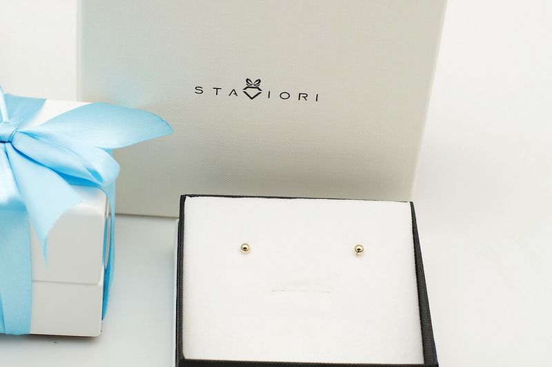 Złote kolczyki Staviori zdjęcie 2