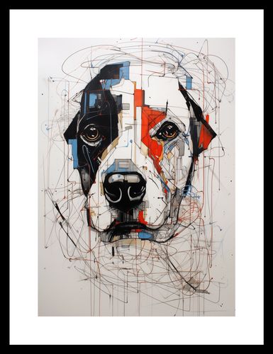 Plakat 21x29,7cm Przyrysowany Psiak na Arena.pl