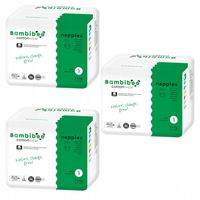 PIELUSZKI BAMBIBOO 1 PIELUCHY 3x28szt. NEWBORN Z wycięciem na pępek 2-4kg