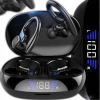 SŁUCHAWKI BEZPRZEWODOWE BLUETOOTH SPORTOWE DO BIEGANIA POWERBANK MIKROFON