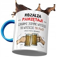 Kubek Błękitny Dla Rozalii Koleżanki Na Prezent Z Nadrukiem Ze Zdjęciem