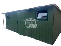 Domek ogrodowy - schowek 5,5x4 wiata Brama 2x okno  - rynny  GP244