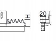 LISTWA ZĘBATA DO BRAMY PRZESUWNEJ NYLONOWA 1M UNIWERSALNA na Arena.pl