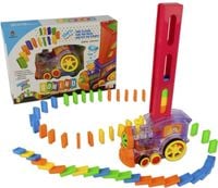 Kolejka Pociąg Domino LOKOMOTYWA CIUCHCIA UKŁADAJĄCA + 80 KLOCKÓW