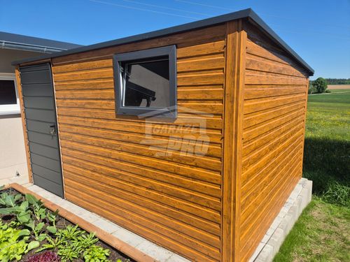 Schowek Domek Ogrodowy 4x2,5m drzwi okno dach rynna GP612 na Arena.pl