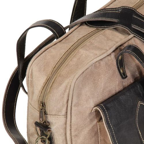 TORBA PODRĘCZNA PŁÓTNO I SKÓRA 40x53cm na Arena.pl