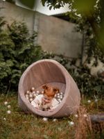 Suchy Basen z Piłkami 90x30 dla Dzieci Jasny Różowy Sztruks 200piłek MISIOO