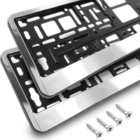 2x Ramka Pod Tablicę Rejestracyjną Foliowana Chrom Ramki Do Tablicy