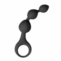 easytoys silikonowy zestaw koralikow intymnych czarny z uchwytem