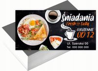 Wizytówki firmowe 200 szt RÓŻNE WZORY do wyboru ŚNIADANIA FRESH