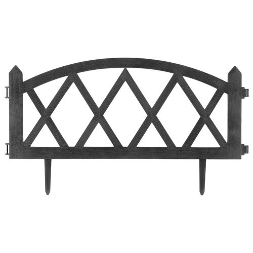 Płotek ogrodowy szary 57x25 cm 12 szt. na Arena.pl