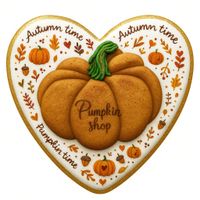 CIASTKO LUKROWANE AUTUMN TIME ROZ. M SERCE NO3 JESIEŃ RĘCZNIE ROBIONE