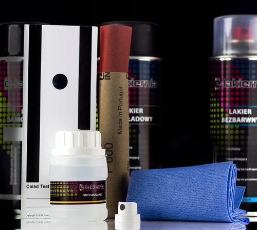 LAKIER SAMOCHODOWY SPRAY ZESTAW DO PLASTIKU KAŻDY KOLOR E-LAKIERNIA na Arena.pl