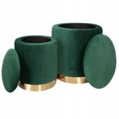 pufy (zestaw 2 szt.) p4-fx velvet zielone