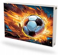 Mata magnetyczna magnes na grzejnik na wymiar PLONĄCA PIŁKA NOŻNA 60x100cm