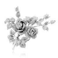 exclusive | niezwykła broszka z 1579 brylantami z białego złota 18k