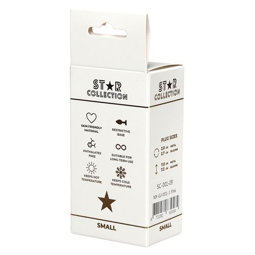 Star Collection - Pink Silicone Anal Plug S - Purple Stone na Arena.pl