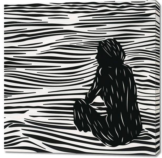 Obraz 100x100cm Złożone Fluidalne Linie zdjęcie 1