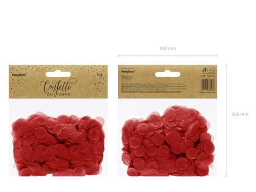 "Konfetti Kółka, czerwony, 15g"_PDE na Arena.pl
