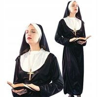 Strój zakonnicy przebranie zakonnica habit kornet Halloween