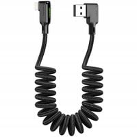 mcdodo kabel kątowy usb lightning spiralny sprężynowy do iphone 14