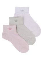 Skarpety stopki damskie dziewczęce ażurowe z kokardką 3PAK 36-41 YOCLUB