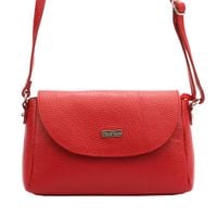 Torebka Skórzana damska listonoszka przez ramię z kieszeniami MiaMore