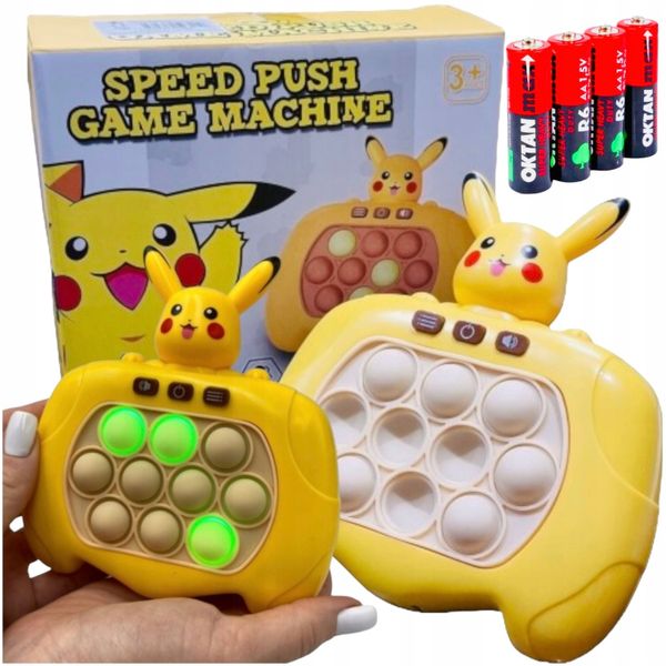 KONSOLA POP IT POKEMON PIKACHU GRA ELEKTRONICZNA ZRĘCZNOŚCIOWA SENSOR zdjęcie 1