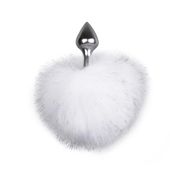 Bunny Tail Plug No. 1 - Silver/Whitekorek Analny