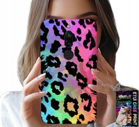 ETUI DO XIAOMI REDMI 8 - KOLOROWA TĘCZOWA PANTERKA PLECKI SZKŁO