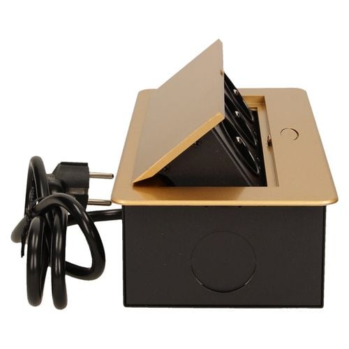 gniazda wpuszczane w blat 3x2p+z pł rant frezowany 1,5m zło - on-1337/c na Arena.pl