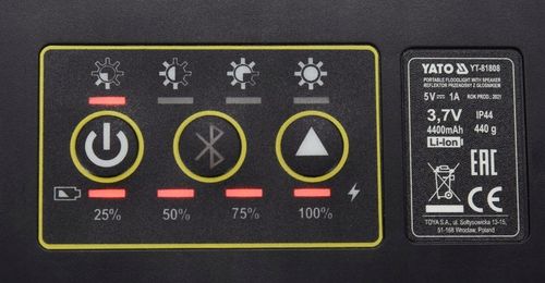 REFLEKTOR LAMPA LED GŁOŚNIK BLUETOOTH POWERBANK na Arena.pl