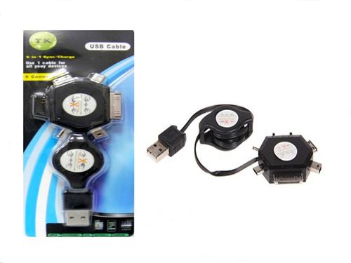 DD94 Ładowarka uniwersalna USB z zwijanym kablem na Arena.pl