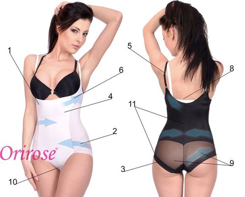Orirose BODY mocno wyszczuplające brzuch modelujące talię biodra i pośladki na Arena.pl