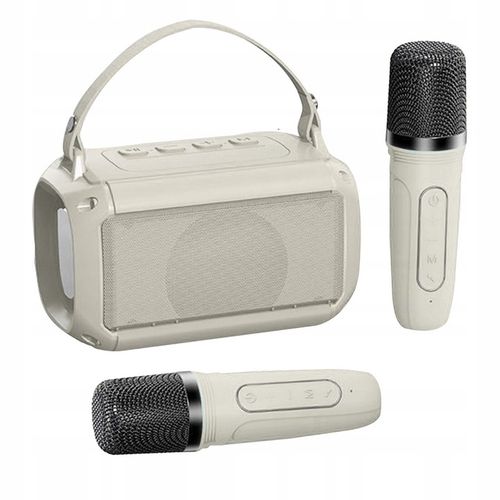 MINI BEZPRZEWODOWY GŁOŚNIK BLUETOOTH + KARAOKE 2 MIKROFONY LED DLA DZIECKA na Arena.pl