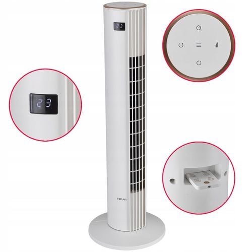 Wentylator kolumnowy HEVA MOX wiatrak podłogowy stojący cichy LED na Arena.pl
