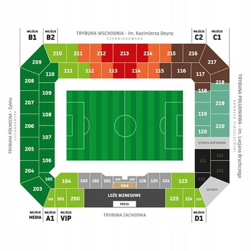 Stadion Miejski Legii Warszawa im. J. Piłsudskiego - LEGIA - Puzzle 3D 154 na Arena.pl