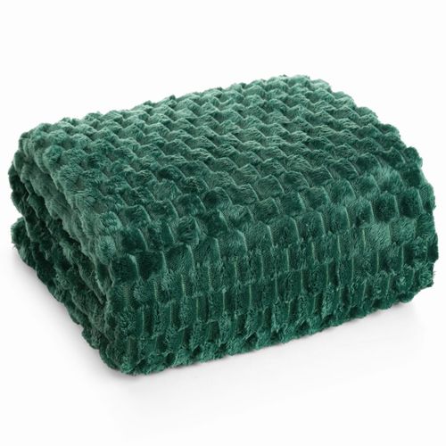 Koc pled 170X210 Design91 mikrofibra efekt 3D CINDY6 zielony na Arena.pl