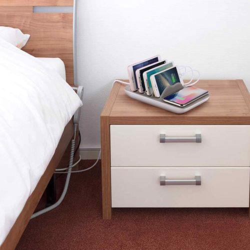 Ładowarka Stacja Ładująca 4 Porty Usb Szara Ayepow na Arena.pl