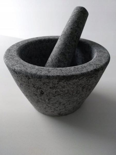 solidny moździerz kuchenny z tłuczkiem Granitowy trwała jakość prezent zdjęcie 4