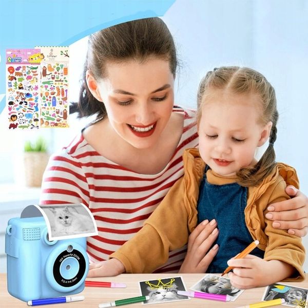 APARAT FOTOGRAFICZNY DLA DZIECI CYFROWY NATYCHMIASTOWY Z DRUKARKĄ + WKŁADY zdjęcie 4
