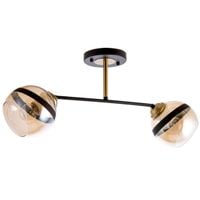 LAMPA sufitowa VEN W-N 3594/2 metalowa OPRAWA loftowa miodowa czarna patyna