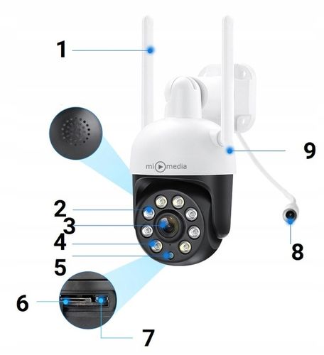 KAMERA ZEWNĘTRZNA OBROTOWA IP WiFi 4X ZOOM 4MPx 4MP DETEKCJA SMART HD ICSEE na Arena.pl